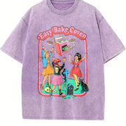 Easy Bake Coven Halloween Vintage Washed T-Shirt in Purple