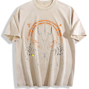 Black the Lord of the Rings Vintage Washed T-Shirt in Beige