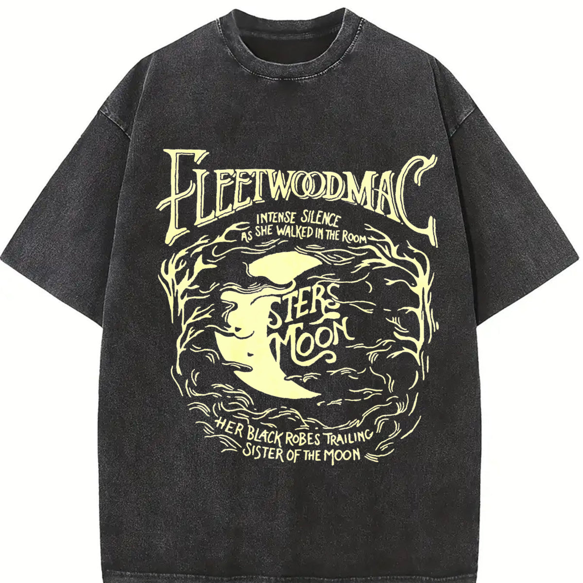 Fleetwood Mac Sisters of the Moon Vintage Washed T-Shirt in Black