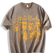 Stevie Legend Stevie Logo Vintage Washed T-Shirt in Brown