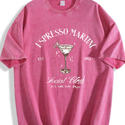 For Formal Urban Distressed Enthusiasts Vintage Washed T-Shirt in Red