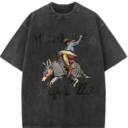 Armadillo Cowboy Kind of a Big Dillo Western Vintage Washed T-Shirt in Black