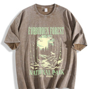 Forbidden Forest Bookish Vintage Washed T-Shirt in Brown