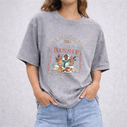 Belle's Book Shop vintage washed oversized T-shirt in Gray