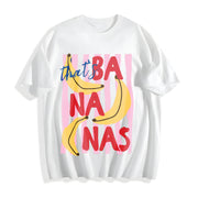 That’s Bananas Fruit Food Pun Retro Banana Cotton T-Shirt in White