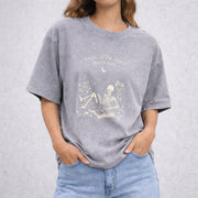 Read in Peace vintage washed oversized T-shirt in Gray