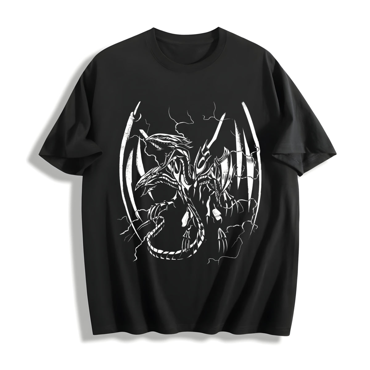 Y2k Blue Eye Cybersigilism Cotton T-Shirt in Black
