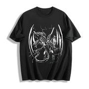 Y2k Blue Eye Cybersigilism Cotton T-Shirt in Black