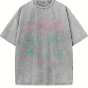 Retro 4 Park Social Club Orlando Florida Vintage Washed T-Shirt in Gray
