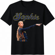 Spicy Sophie Cunningham 8 Fan Cotton T-Shirt in Black