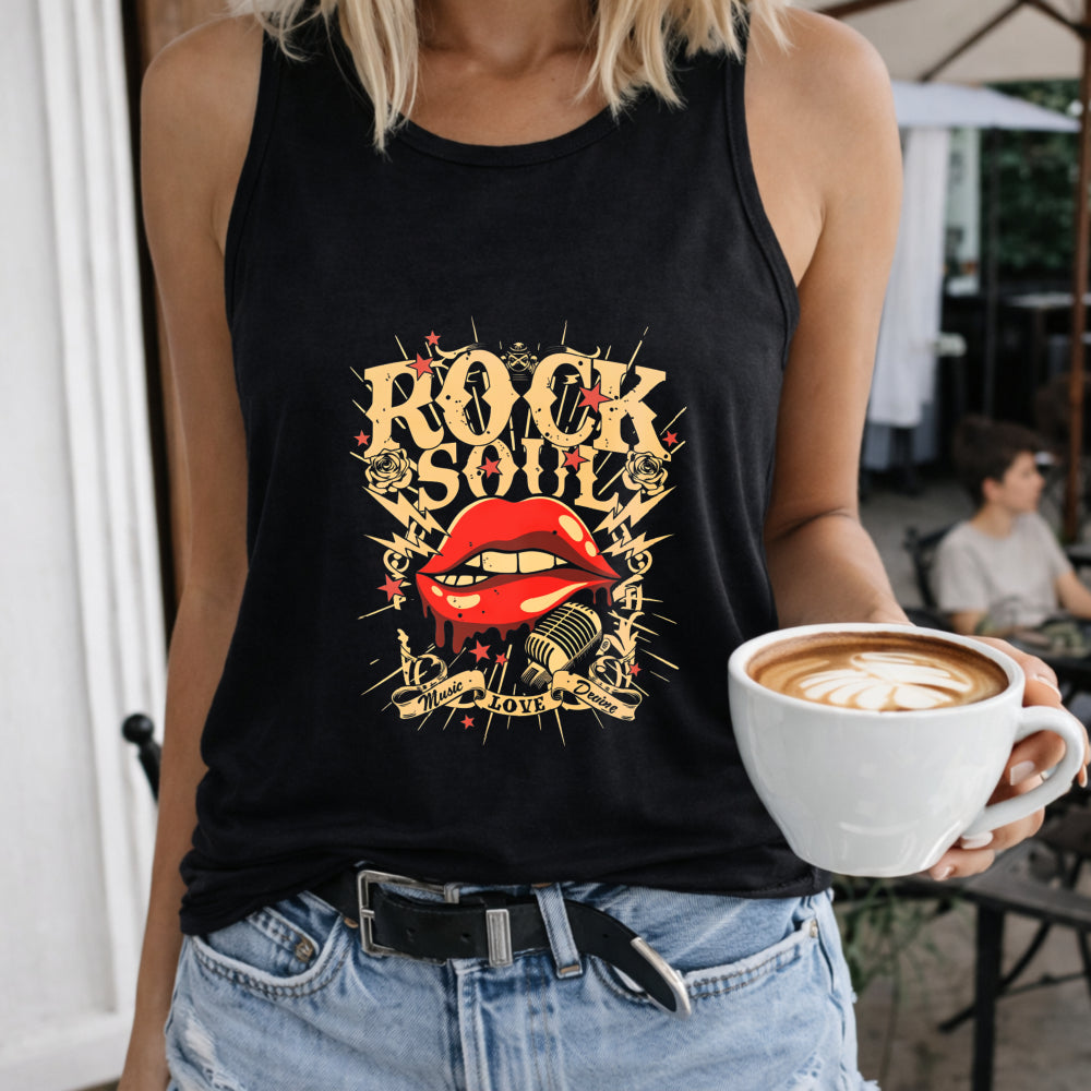 Sleeveless Tank Ideal for Spring Women's Color Cotton Tank Top in Black
