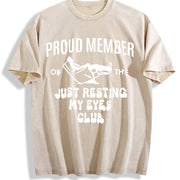 Dad Just Resting My Eyes Vintage Washed T-Shirt in Beige