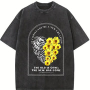 IN Christ, You're a NEW Creation Vintage Washed T-Shirt in Black