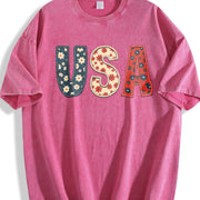 With a American Dream Vintage Washed T-Shirt in Red
