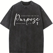 That Has Been a Purpose-driven Scripture Vintage Washed T-Shirt in Black