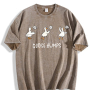 Goose Bumps Volleyball Vintage Washed T-Shirt in Brown