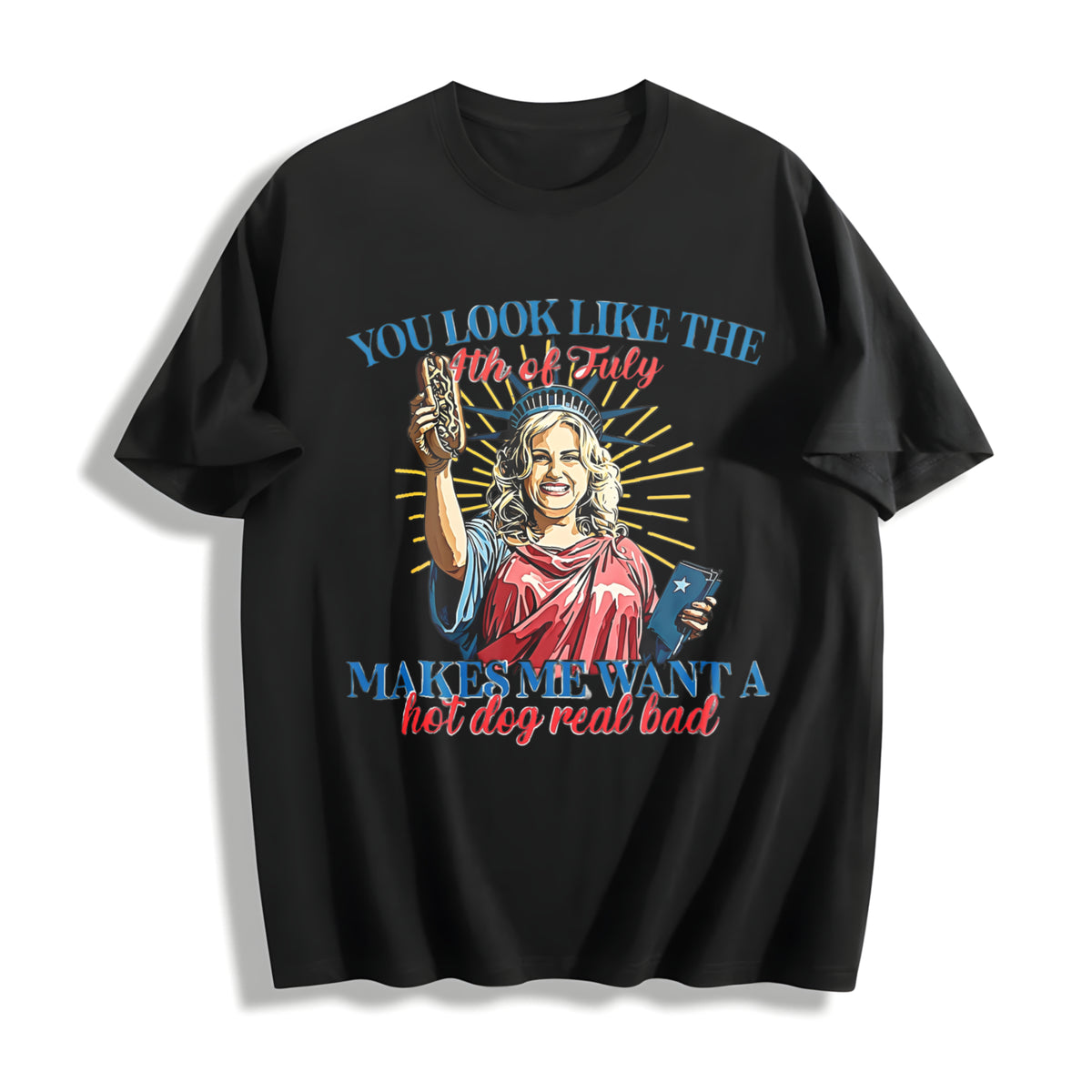 You Like the 4th of July Cotton T-Shirt in Black