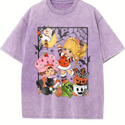 Rainbow Bright Brite Halloween 90s Halloween vintage washed oversized T-shirt in Purple