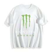 Monster Energy Claw Logo Cotton T-Shirt in White