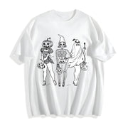 Halloween Spooky Girl Squad Cotton T-Shirt in White
