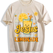 Making Lemonade Washable Vintage Washed T-Shirt in Beige