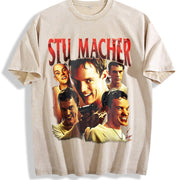 Stu Macher 90s Bootleg Classic Vintage Washed T-Shirt in Beige