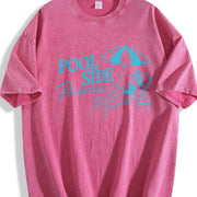POOL SIDE Princess Vintage Washed T-Shirt in Red