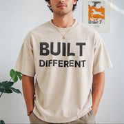 Built Different Vintage Washed T-Shirt in Beige