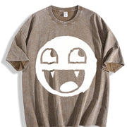 Epic Face Vampire Vintage Washed T-Shirt in Brown