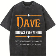 1 Pcs Heavy Adorable Vintage Washed T-Shirt in Black