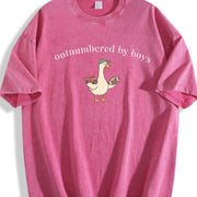 Boy Mom Goose Boy Mama Vintage Washed T-Shirt in Red