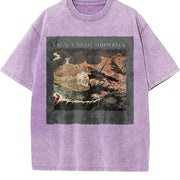I Run a Tight Shipwreck Vintage Washed T-Shirt in Purple