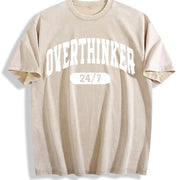 Overthinker Overthinking Vintage Washed T-Shirt in Beige