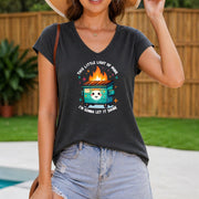 This Little Light of Mine Women's Color Cotton Tank Top in Gray