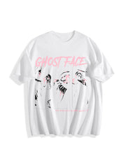 Ghostface Horror Movie Cotton T-Shirt in White