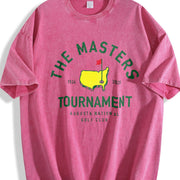 2026 Masters Tournament Classic Golf Fan vintage washed oversized T-shirt in Red