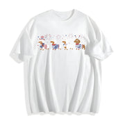 Patriotic Dachshund Cotton T-Shirt in White