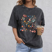 Abraxos vintage washed oversized T-shirt in Black