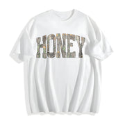 Retro Camo Western Cotton T-Shirt in White