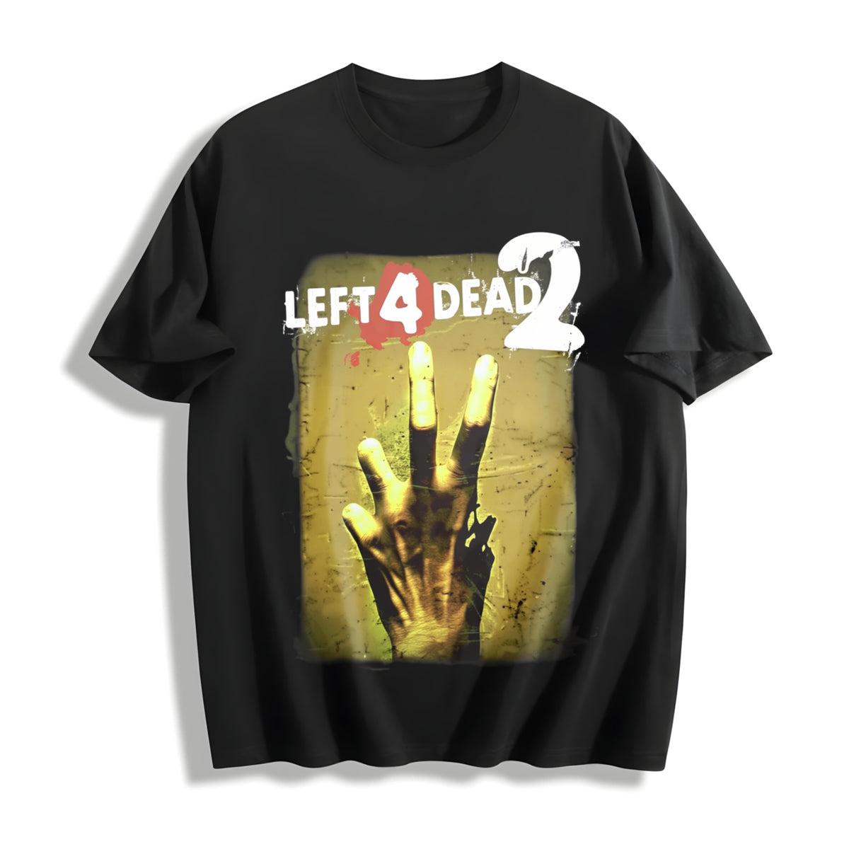 Left 4 Dead 2 Grunge Opium Y2K Tapout Amity Affliction Cotton T-Shirt in Black
