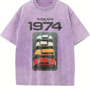 Volvo 1974 Marketing Campaign Vintage Washed T-Shirt in Purple