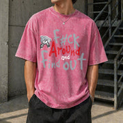 F Around and Find Out Vintage Washed T-Shirt in Red