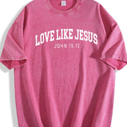 Love Like Jesus vintage washed oversized T-shirt in Red