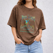 Velaris The Night Court Acotar vintage washed oversized T-shirt in Brown