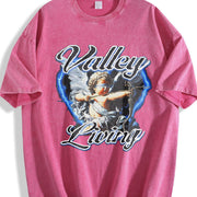 Valley Living Blind Angel Tank Vintage Washed T-Shirt in Red