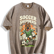 Soccer Shepherd Vintage Washed T-Shirt in Brown