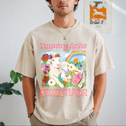 Tummy Ache Survivor Lamb Vintage Washed T-Shirt in Beige