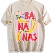 That’s Bananas Fruit Food Pun Retro Banana Vintage Washed T-Shirt in Beige