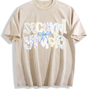 Second Grade Teacher Vintage Washed T-Shirt in Beige