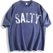 Salty Retro Beach Favorite vintage washed oversized T-shirt in Blue